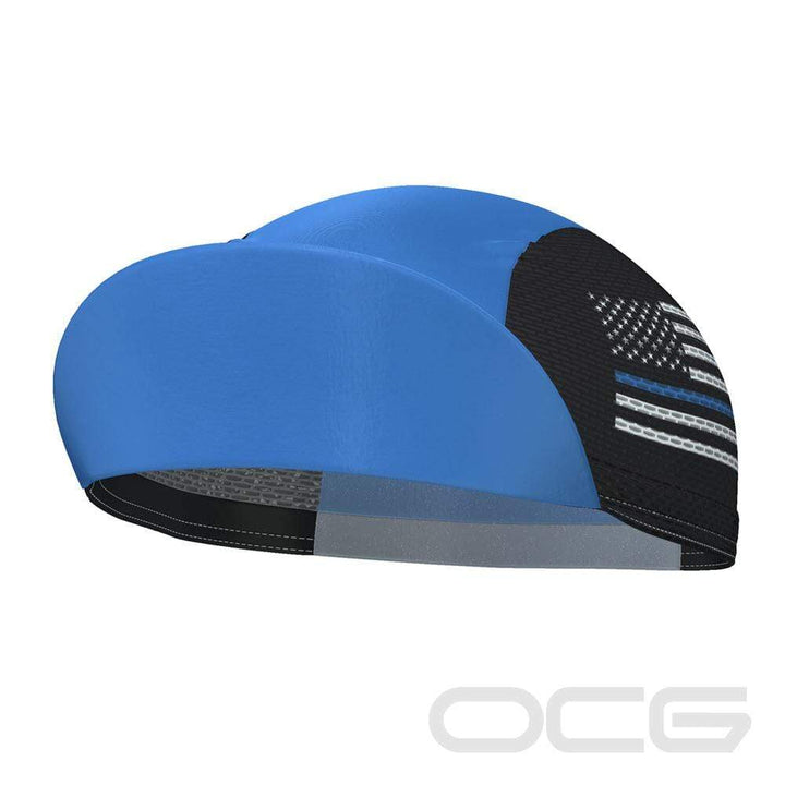 Thin Blue Line American Flag Quick-Dry Cycling Cap