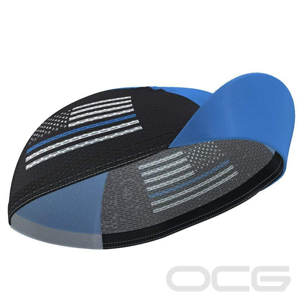 Thin Blue Line American Flag Quick-Dry Cycling Cap