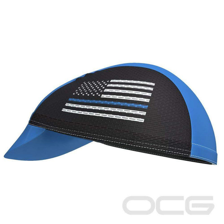 Thin Blue Line American Flag Quick-Dry Cycling Cap