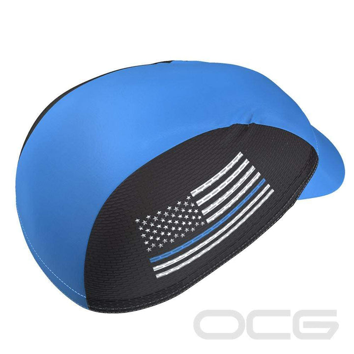 Thin Blue Line American Flag Quick-Dry Cycling Cap