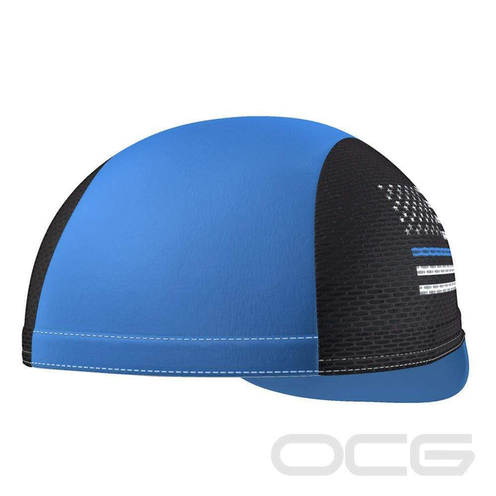 Thin Blue Line American Flag Quick-Dry Cycling Cap
