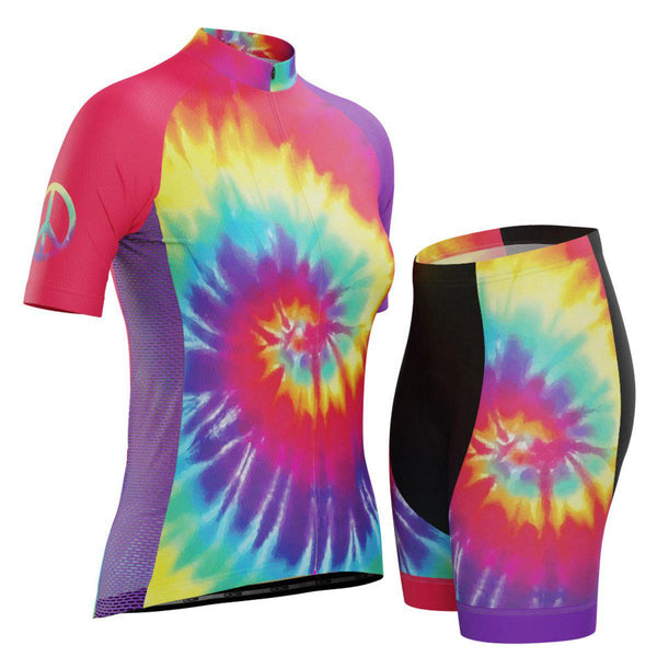 Women's Tie Dye Short Sleeve Cycling Kit