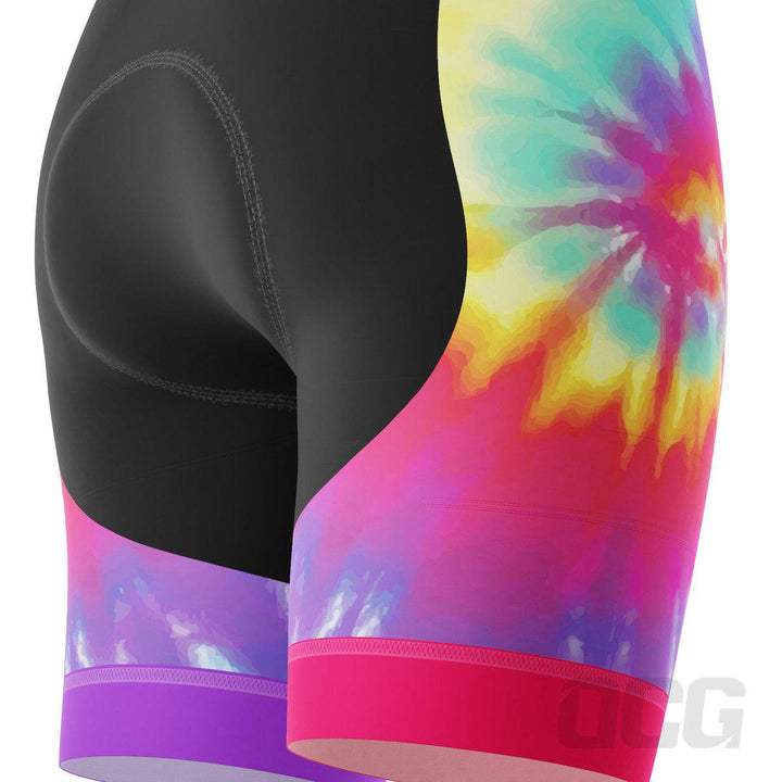 Women's Tie Dye Gel Padded Cycling Shorts