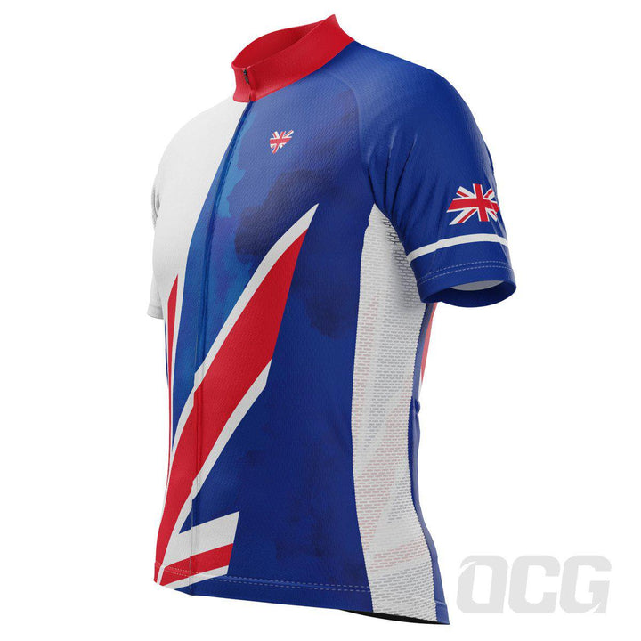 Men's UK Badge Union Jack Short Sleeve Cycling Jersey