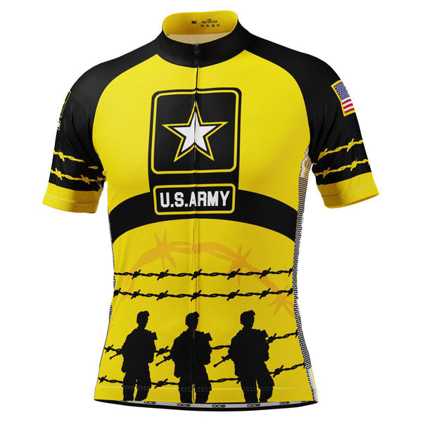 Men's USA Army Troops Barbed Wire Short Sleeve Cycling Jersey