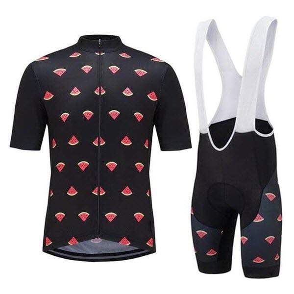 Watermelon Black Bib Cycling Kit