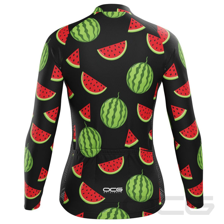 Women's Watermelon Long Sleeve Cycling Jersey