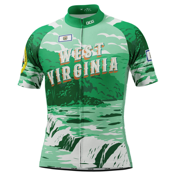 Men's West Virginia US State Icon Short Sleeve Cycling Jersey