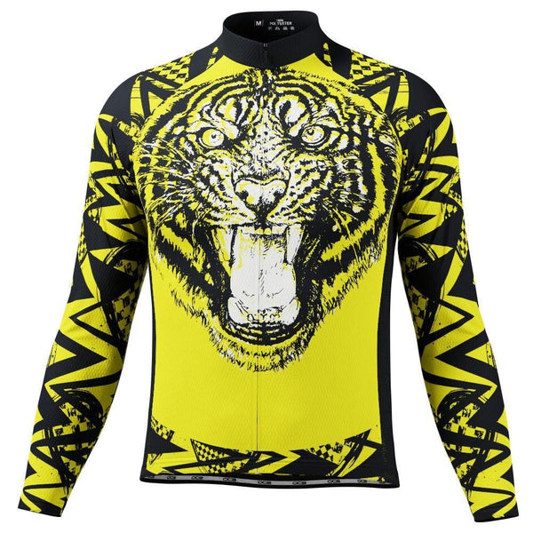 Men's Wild Tiger Long Sleeve Cycling Jersey