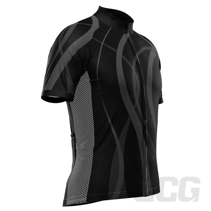 Men's Winding Road Black Cycling Jersey