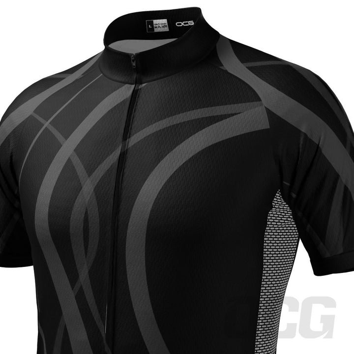 Men's Winding Road Black Cycling Jersey