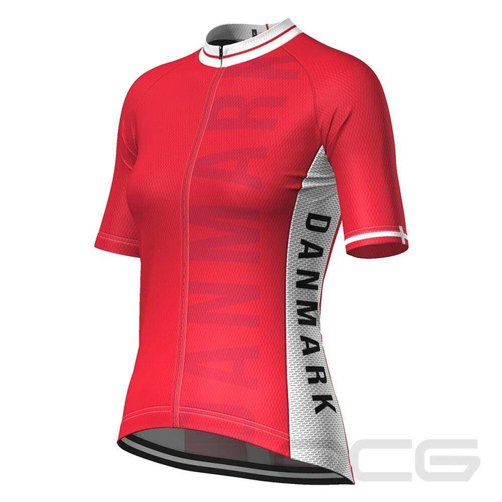 Women's Denmark National Pro Short Sleeve Cycling Jersey
