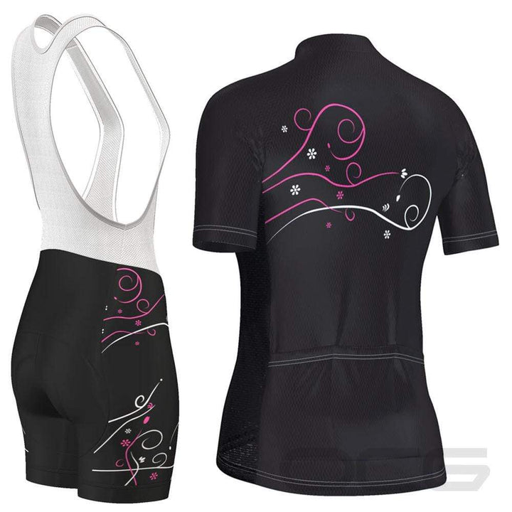 Women's Floral Swirl Short Sleeve Cycling Kit