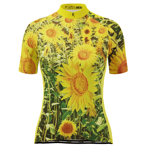 Women's Sunflowers Short Sleeve Cycling Jersey