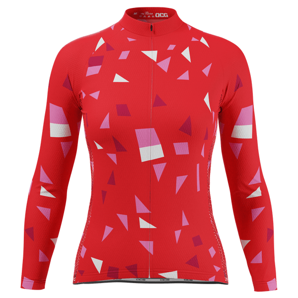 Women's Bold Confetti Long Sleeve Cycling Jersey