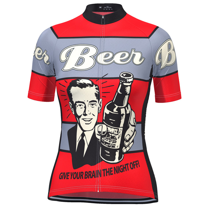 Women's Give Your Brain The Night Off Beer Cycling Jersey