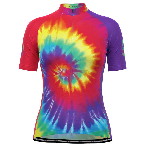 Women's Tie Dye Love & Peace Cycling Jersey