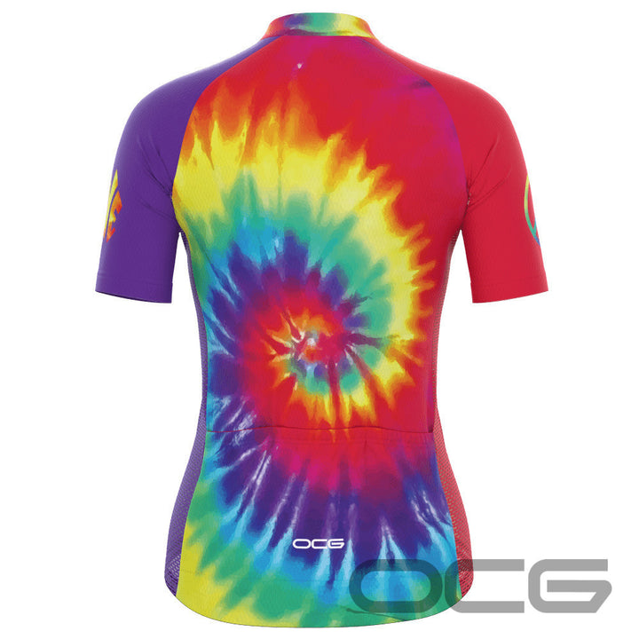 Women's Tie Dye Love & Peace Cycling Jersey