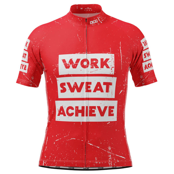 Men's Work Sweat Achieve Short Sleeve Cycling Jersey